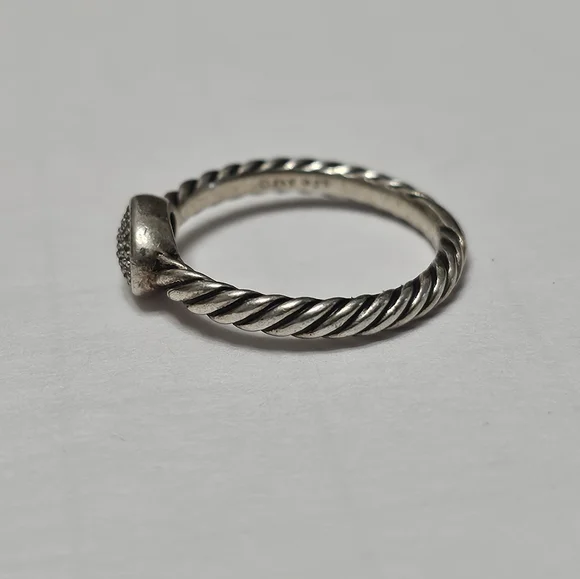 David Yurman Cable Collectible Oval Stack Ring - Picture 2 of 6